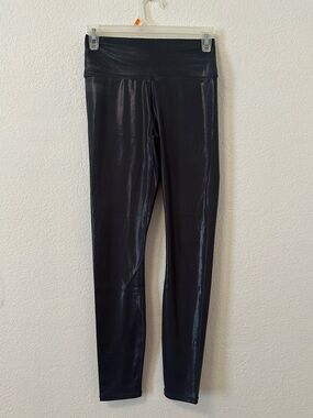 NWT FABLETICS Metallic Black High-Waist Leggings
